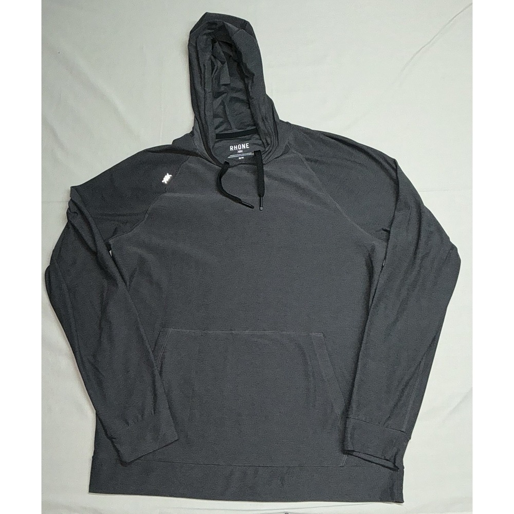 Rhone Hoodie Mens Medium Dark Gray Blue LS Activewear